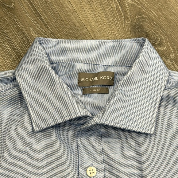 Men’s Blue Long Sleeve Button Down Dress Shirt Large 16 1/2 32-33 - Picture 5 of 9